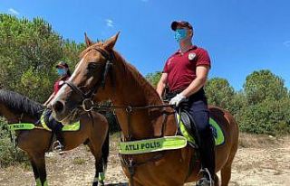 Atlı polisler Çavuşbaşı Ormanı’nda denetim...