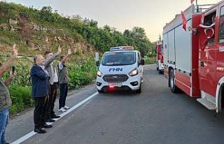 Azerbaycanlı itfaiyeciler uğurlandı