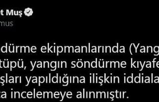 Bakan Muş, yangın söndürme cihazlarında fiyat...