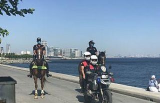 Bakırköy’de atlı polislerden drone destekli denetim