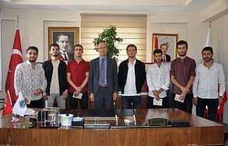 Başkan Büyüksu, il birincilerini makamında ağırladı