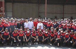 Başkan Çerçioğlu, ateş savaşçılarını ziyaret...