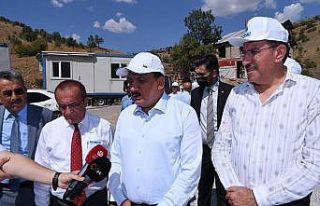 Başkan Gürkan, Arapgir atık su tesis inşaatında...