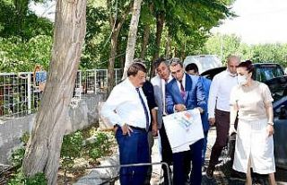 Başkan Gürkan, Horata mesire alanında incelemelerde...