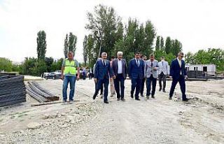 Başkan Gürkan, viyadük çalışmalarını inceledi