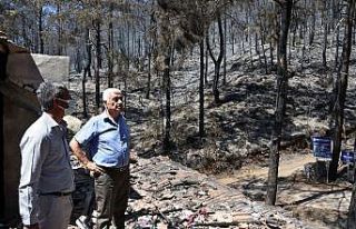 Başkan Gürün, Marmaris’te yanan sahalarda inceleme...