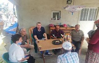 Başkan Tekin’den evi yanan aileye ziyaret