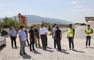 Beton yol tesisinde 80 bin ton malzeme üretildi