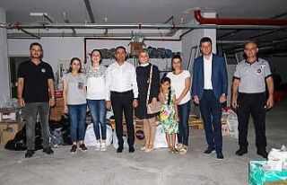 Biga Belediyesi yangın bölgesine yardım tırı...