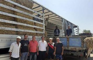 Biga’dan afet bölgesine saman balyası gönderildi