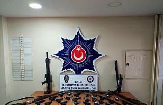 Bolu’da çok sayıda ruhsatsız tabanca ve tüfek...