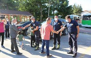 Bolulu itfaiyeci Bozkurt’u gözyaşları içinde...