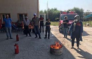 Bozüyük itfaiyesinden yangın eğitimi