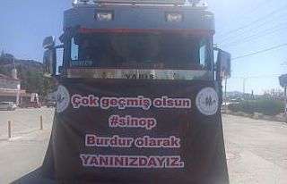 Burdur Belediyesinden Sinop’a yardım eli