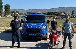 Çalınan motosiklet bulunarak sahibine teslim edildi