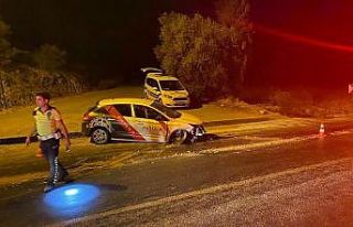 Camdan fırlayan sürücü ağır yaralandı