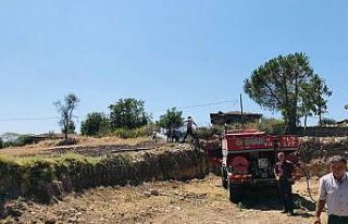 Çan’daki anız yangını evlere ulaşmadan söndürüldü