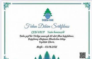 Çebi Grup yanan ormanlar için fidan bağışı yaptı