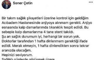 Çukurova Belediye Başkanı Soner Çetin’in kalp...