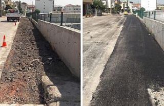 Derince’de yol çalışmaları sürüyor