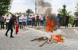 Elazığ Belediyesinden güvenlik personeline yangın...