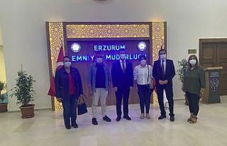 Erzurum Yeni Medya Derneğinden Emniyet Müdürü...