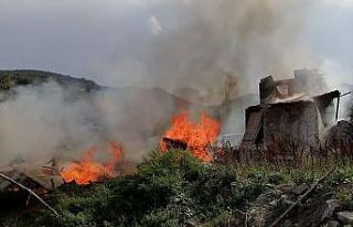 Erzurum’da 6 ev yanarak kül oldu