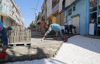 Eyyübiye sokakları kilitli parke taşlarla döşendi