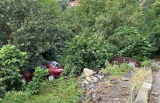 Facia kıl payı atlatıldı, park halindeki otomobilin...