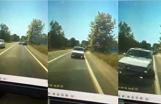 Faciadan dönülen anlar araç kamerasına yansıdı