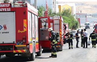 Gaziantep’te tahıl fabrikasında çıkan yangın...