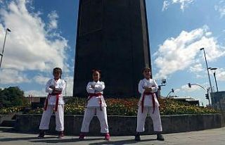 Genç karatecilerden Kayseri klibi