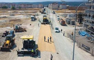 Hastane yolunda asfalt çalışması başlatıldı