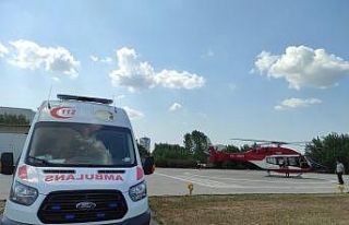 Helikopter ambulans 46 yaşındaki hasta için havalandı