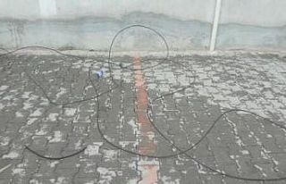 Hilvan’da yıldırımın düşme anı cep telefonu...