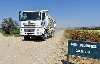 İnönü’de yol çalışmaları sürüyor