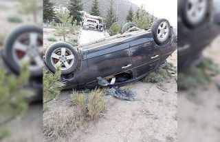 Isparta’da otomobil takla attı: 1 yaralı