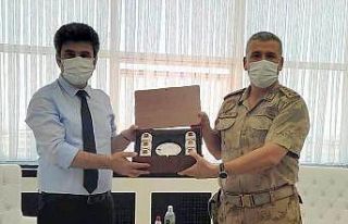 Jandarma komutanı Aslan, Rektör Karacoşkun’la...