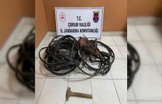 Kablo hırsızlığının faili yakalandı