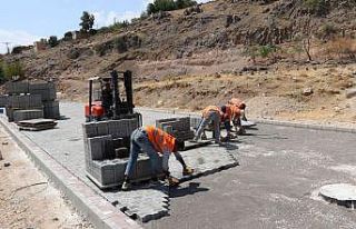 Karaköprü’de kilitli parke çalışması