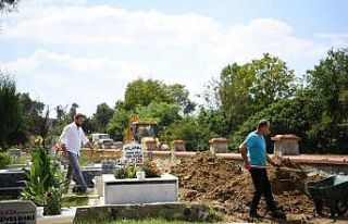 Kartepe’de mezarlıklara bakım yapıldı