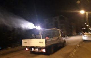 Kastamonu Belediyesi afet bölgelerinde ilaçlama...