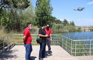 Kaybolan genci arama çalışmaları drone ile havadan...