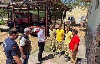 Kaymakam Göktaş yangınla mücadele tedbirlerini...