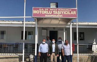 Kaymakam Görmüş kamyoncuların taleplerini dinledi