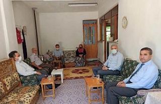 Kaymakam Halim’den El-Bab gazisinin ailesine ziyaret