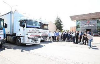 KAYMOS’tan sel bölgesine 13 tır mobilya yardımı