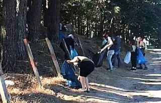 Kazdağları’nda yangına sebep olabilecek çöp...