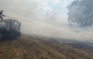 Kazdağları’nın eteklerindeki arazi yangını...