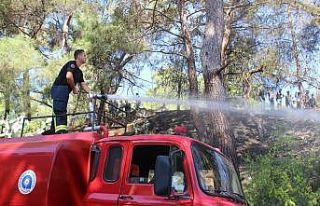 Kemer’de iki farklı noktadaki orman yangını söndürüldü
